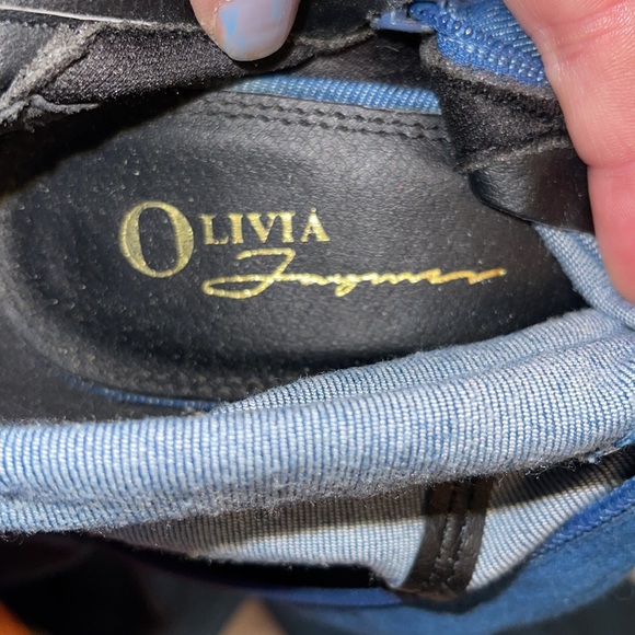 Olivia Ingram Women’s Open Toe Over-The-Knee Denim 4” Boot-Size 8 - Picture 8 of 9